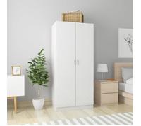 Garde robe Blanc brillant 80x52x180 cm Bois d'ingénierie Blanc G