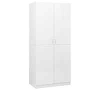vidaXL Garde-robe Blanc brillant 80x52x180 cm Aggloméré