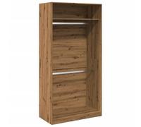 vidaXL Garde-Robe chêne Artisanal 100x50x200 cm Bois d'ingénierie, Armoire de Rangement, Organisateur de Garde-Robe, Armoire, Placard
