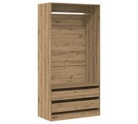 vidaXL Garde-robe chêne artisanal 100x50x200 cm bois d'ingénierie