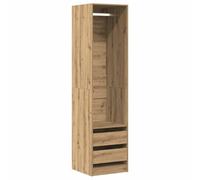vidaXL Garde-Robe chêne Artisanal 50x50x200 cm Bois d'ingénierie, Armoire de Rangement, Organisateur de Garde-Robe, Armoire, Placard