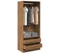 vidaXL Garde-robe chêne artisanal 80x50x200 cm bois d'ingénierie