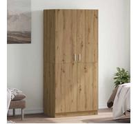 vidaXL Garde-robe chêne artisanal 80x52x180 cm bois d'ingénierie, placard, rangement pour vêtements, armoire en tissu, 855883