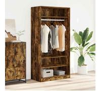 vidaXL Armoire à vêtements moderne avec compartiments pour chambre – Chêne fumé Bois d'ingénierie