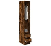 vidaXL Garde-robe chêne fumé 30x50x200 cm bois d'ingénierie Marron