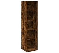 vidaXL Garde-Robe chêne fumé 50x50x200 cm Bois d'ingénierie, Armoire de Rangement, Organisateur de Garde-Robe, Armoire, Placard, Garde-Robe de Chambre