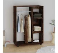 vidaXL Armoire à vêtements Chêne fumé 80x40x110 cm Bois d'ingénierie