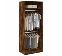 Vidaxl Garde-Robe Chêne Fumé 80x50x200 Cm Bois D'ingénierie Marron