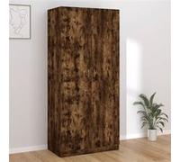 vidaXL Garde-robe Chêne fumé 90x52x200 cm Bois d'ingénierie815354 Brun G