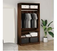 Garde-Robe Chêne Marron 100x50x200 Cm Bois D'ingénierie Vidaxl Vidaxl Marron