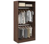 Vidaxl Garde-Robe Chêne Marron 100x50x200 Cm Bois D'ingénierie Marron