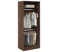Vidaxl Garde-Robe Chêne Marron 80x50x200 Cm Bois D'ingénierie Marron