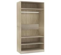 vidaXL Armoire de rangement Étagère à vêtements Chêne Sonoma Bois d'ingénierie