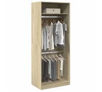 vidaXL Garde-robe chêne sonoma 80x50x200 cm bois d'ingénierie, armoire de rangement, organisateur de garde-robe, armoire, 3307794