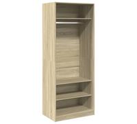 vidaXL Garde-Robe chêne Sonoma 80x50x200 cm Bois d'ingénierie, Armoire de Rangement, Organisateur de Garde-Robe, Armoire, Placard