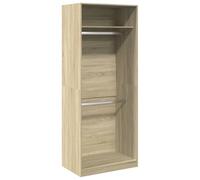 vidaXL Garde-robe chêne sonoma 80x50x200 cm bois d'ingénierie, armoire de rangement, organisateur de garde-robe, armoire, 3307794