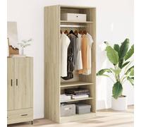 Vidaxl Garde-Robe Chêne Sonoma 80x50x200 Cm Bois D'ingénierie Marron