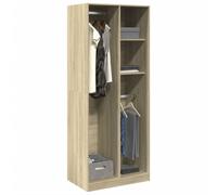 Vidaxl Garde-Robe Chêne Sonoma 80x50x200 Cm Bois D'ingénierie Marron