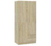 vidaXL Garde-robe Chêne sonoma 80x52x180 cm Aggloméré