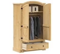 Vidaxl Garde-Robe Corona 101x52x170 Cm Bois De Pin Massif Marron