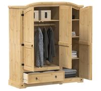 vidaXL Garde-Robe Corona 151,5x52x170 cm Bois de pin Massif, Placard, Garde-Robe de Chambre, Organisateur de Placard, Organisateur de Garde-Robe