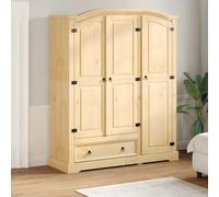 vidaXL Garde-Robe Corona 151,5x52x186 cm Bois de pin Massif, Armoire de Rangement, Organisateur de Garde-Robe, Armoire, Placard, Garde-Robe de Chambre
