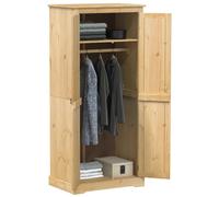 Vidaxl Garde-Robe Corona 76x50x170 Cm Bois De Pin Massif Marron