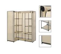 vidaXL Garde-robe d'angle Crème 130 x 87 x 169 cm