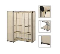 vidaXL Garde-robe d'angle Crème 130 x 87 x 169 cm