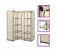 vidaXL Garde-robe d'angle 130 x 87 x 169 cm Crème