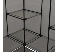 vidaXL Garde-robe d'angle Gris 130 x 87 x 169 cm