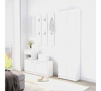 Vidaxl Garde-Robe De Couloir Blanc 55x25x189 Cm Aggloméré Blanc