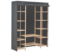 vidaXL Garde-Robe Penderie Armoire de Rangement Etagère à Vêtements Meuble de Rangement Organisateur Chambre à Coucher Chaussures Tissu