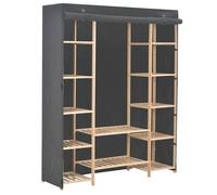 vidaXL Garde-robe en tissu gris 135 x 40 x 170 cm