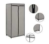 Garde-robe Crème Penderie Armoire de Rangement Etagère à Vêtements vidaXL