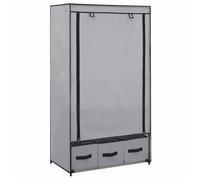 vidaXL Garde-robe Gris 87 x 49 x 159 cm Tissu