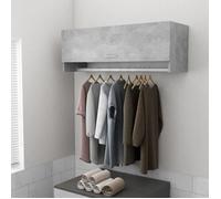 Vidaxl Garde-Robe Gris Béton 100x32,5x35 Cm Bois D'ingénierie Gris