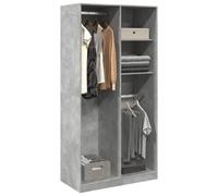 vidaXL Garde-Robe Gris béton 100x50x200 cm Aggloméré, Armoire de Rangement, Organisateur de Garde-Robe, Armoire, Placard, Garde-Robe de Chambre