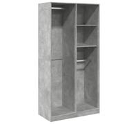 vidaXL Garde-Robe Gris béton 100x50x200 cm Aggloméré, Armoire de Rangement, Organisateur de Garde-Robe, Armoire, Placard, Garde-Robe de Chambre