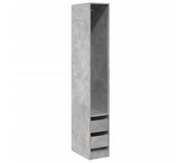 vidaXL Garde-Robe Gris béton 30x50x200 cm Bois d'ingénierie