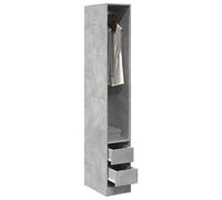 Vidaxl Garde-Robe Gris Béton 30x50x200 Cm Bois D'ingénierie Marron