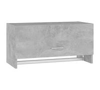vidaXL Garde-Robe, Armoire à Vêtements, Porte-vêtements, Organisateure de Salle de Bain Buanderie Intérieur, Gris Béton Bois d'Ingénierie