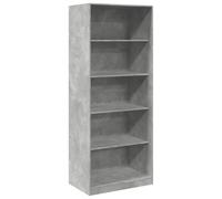 vidaXL Garde-Robe Gris béton 80x50x200 cm Bois d'ingénierie
