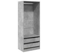 vidaXL Garde-Robe Gris béton 80x50x200 cm Bois d'ingénierie