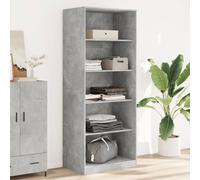 vidaXL Garde-Robe Gris béton 80x50x200 cm Bois d'ingénierie
