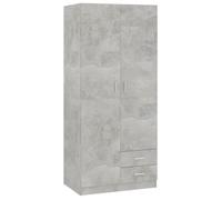 vidaXL Garde-robe Gris béton 80x52x180 cm Aggloméré