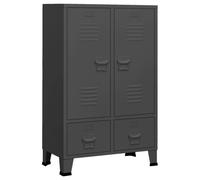 Vidaxl Garde-Robe Industrielle Anthracite 67x35x107 Cm Acier Gris