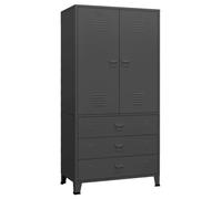 vidaXL Garde-Robe Industrielle Armoire à Vêtements Organisateur Armoire de Rangement Chambre à Coucher Maison Intérieur Anthracite 90x50x180 cm Métal