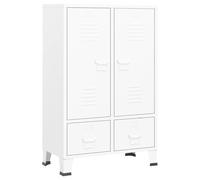 vidaXL Garde-robe industrielle Blanc 67x35x107 cm Acier