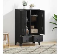 vidaXL Garde-robe métal de style industriel 67 x 35 x 107 cm Noir